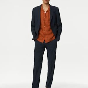 DRE432 Tailored Fit Italian Linen Suit