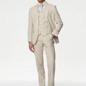 DRE443 Tailored Fit Italian Linen Suit
