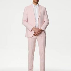 DRE431 Tailored Fit Italian Linen Suit