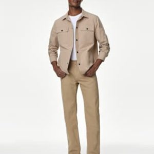 DRE446 Straight Fit Linen Blend Jeans
